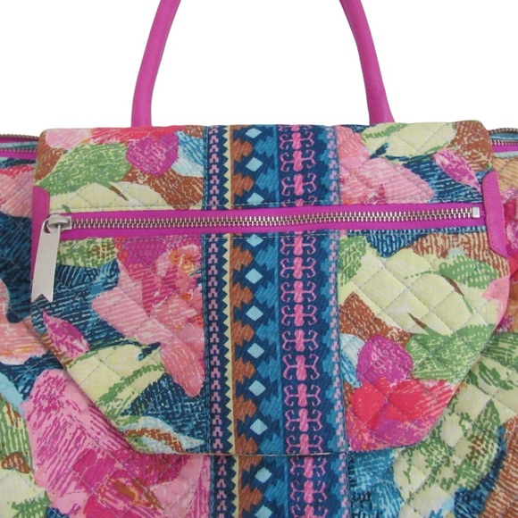 Vera Bradley Superbloom Change It Up Backpack Bookbag Pink Floral School Quilted - Picture 3 of 10